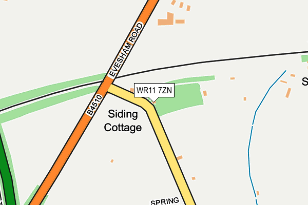 WR11 7ZN map - OS OpenMap – Local (Ordnance Survey)