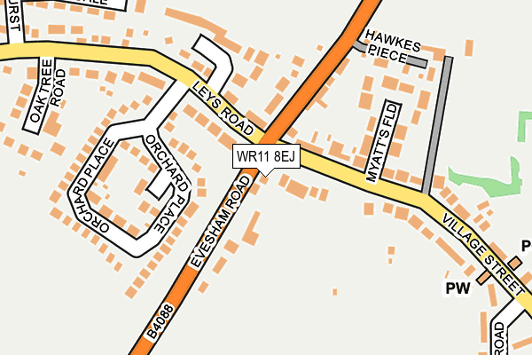 WR11 8EJ map - OS OpenMap – Local (Ordnance Survey)
