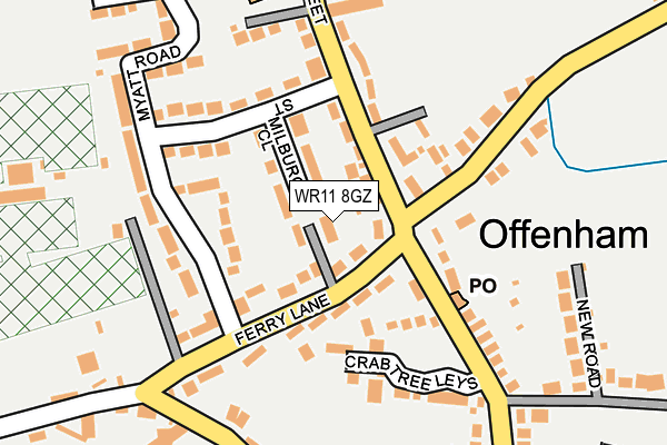 WR11 8GZ map - OS OpenMap – Local (Ordnance Survey)