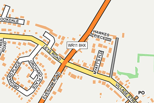WR11 8HX map - OS OpenMap – Local (Ordnance Survey)