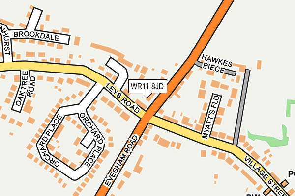 WR11 8JD map - OS OpenMap – Local (Ordnance Survey)