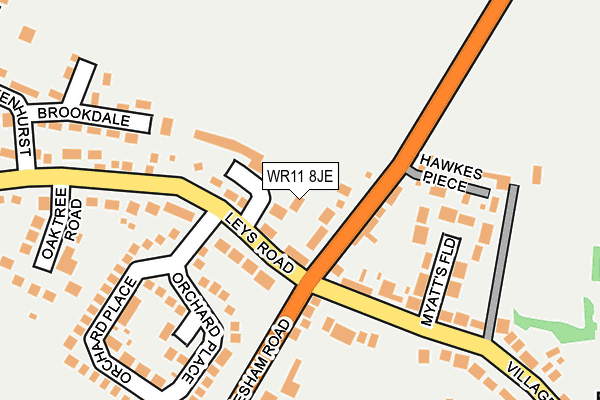 WR11 8JE map - OS OpenMap – Local (Ordnance Survey)