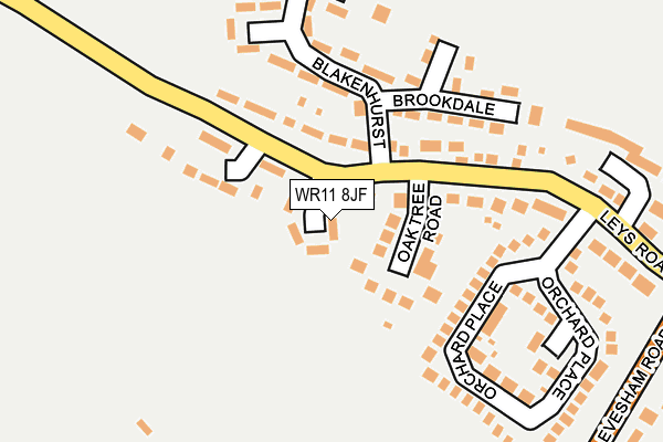 WR11 8JF map - OS OpenMap – Local (Ordnance Survey)