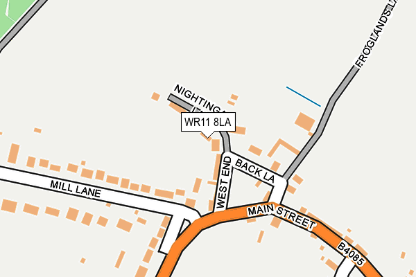WR11 8LA map - OS OpenMap – Local (Ordnance Survey)