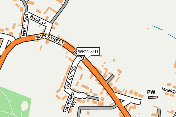 WR11 8LD map - OS OpenMap – Local (Ordnance Survey)