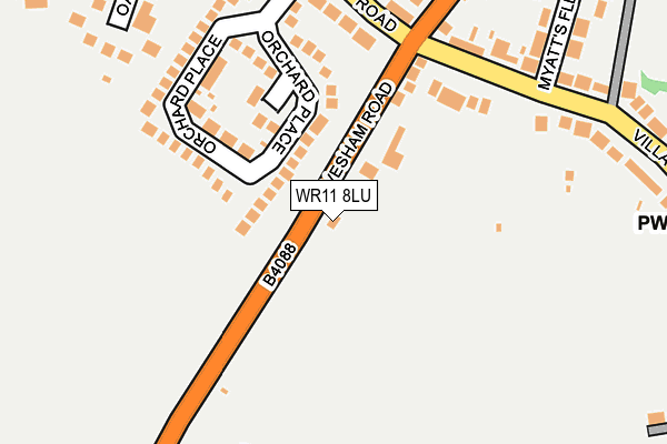 WR11 8LU map - OS OpenMap – Local (Ordnance Survey)