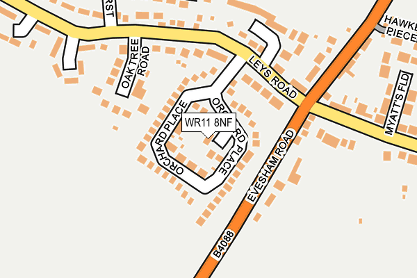 WR11 8NF map - OS OpenMap – Local (Ordnance Survey)