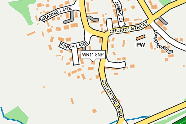 WR11 8NP map - OS OpenMap – Local (Ordnance Survey)