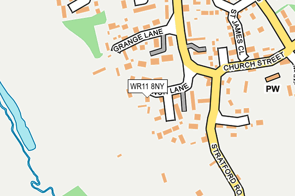 WR11 8NY map - OS OpenMap – Local (Ordnance Survey)