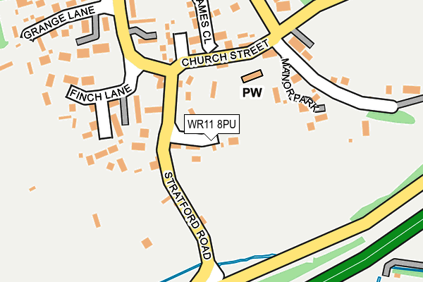 WR11 8PU map - OS OpenMap – Local (Ordnance Survey)
