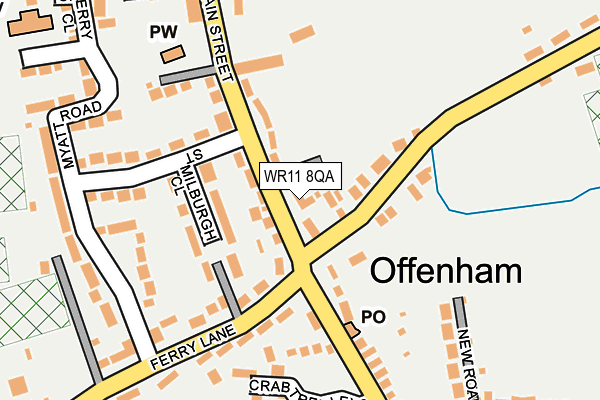 WR11 8QA map - OS OpenMap – Local (Ordnance Survey)