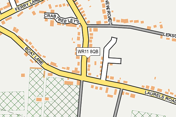 WR11 8QB map - OS OpenMap – Local (Ordnance Survey)