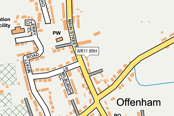 WR11 8RH map - OS OpenMap – Local (Ordnance Survey)
