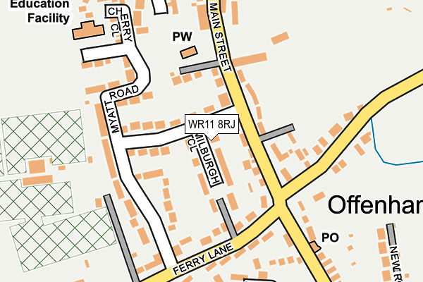 WR11 8RJ map - OS OpenMap – Local (Ordnance Survey)