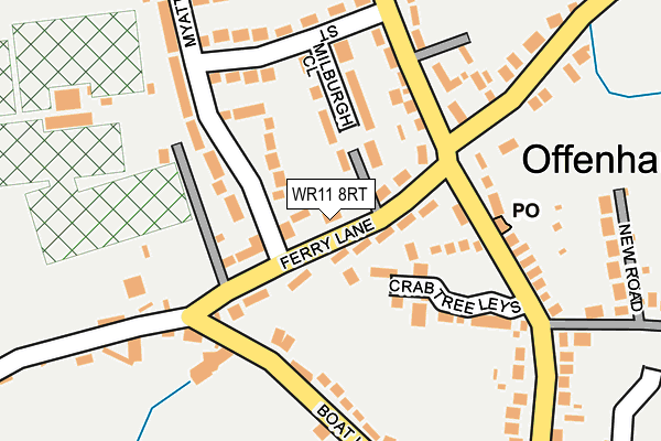 WR11 8RT map - OS OpenMap – Local (Ordnance Survey)