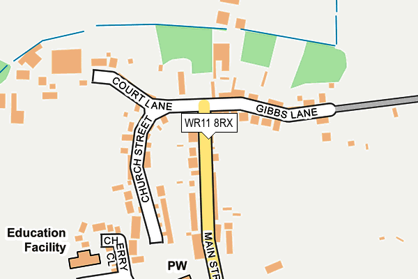WR11 8RX map - OS OpenMap – Local (Ordnance Survey)