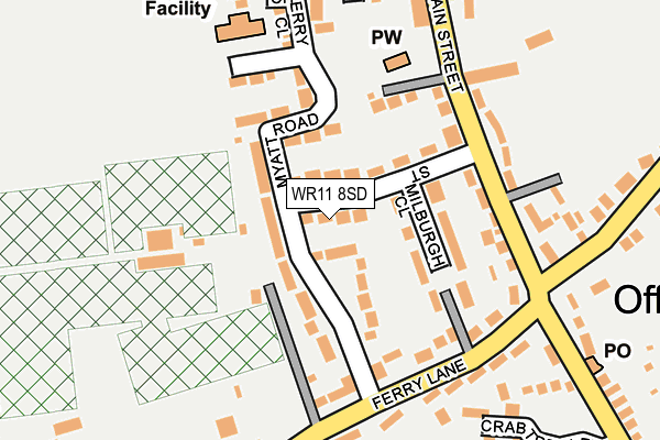 WR11 8SD map - OS OpenMap – Local (Ordnance Survey)