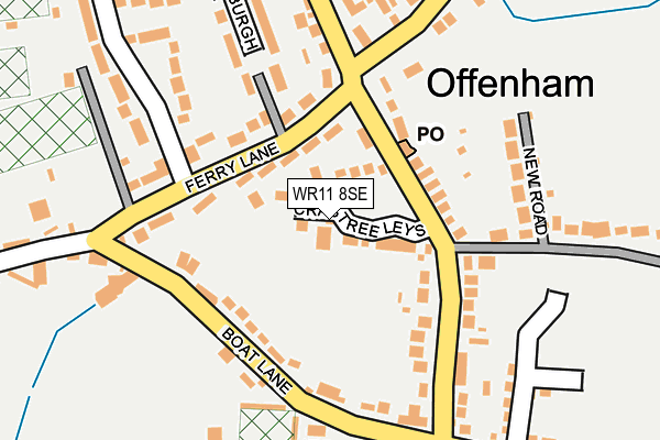 WR11 8SE map - OS OpenMap – Local (Ordnance Survey)