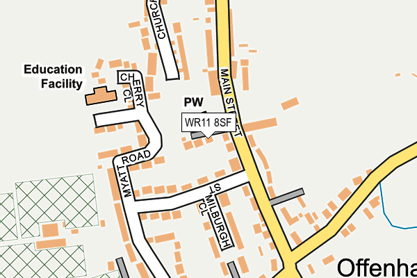 WR11 8SF map - OS OpenMap – Local (Ordnance Survey)