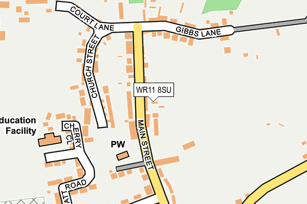 WR11 8SU map - OS OpenMap – Local (Ordnance Survey)
