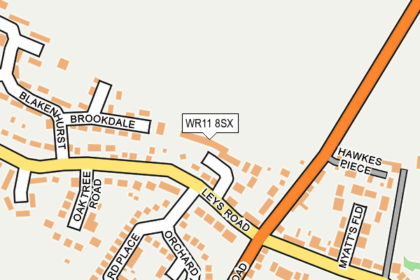 WR11 8SX map - OS OpenMap – Local (Ordnance Survey)