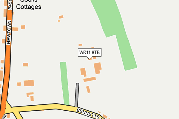 WR11 8TB map - OS OpenMap – Local (Ordnance Survey)