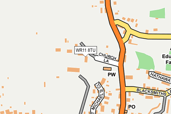 WR11 8TU map - OS OpenMap – Local (Ordnance Survey)
