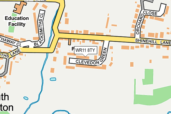 WR11 8TY map - OS OpenMap – Local (Ordnance Survey)