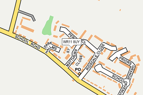 WR11 8UY map - OS OpenMap – Local (Ordnance Survey)