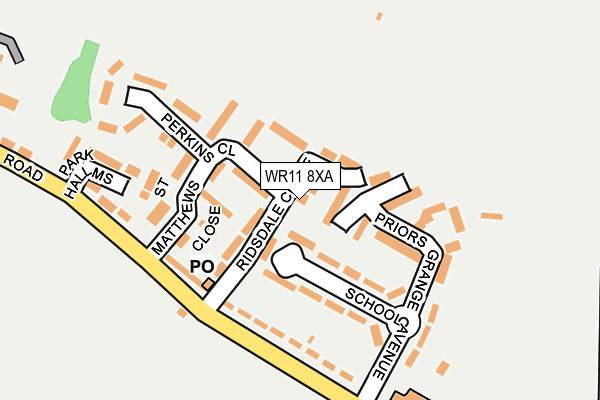 WR11 8XA map - OS OpenMap – Local (Ordnance Survey)