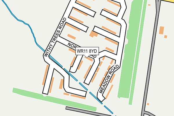 WR11 8YD map - OS OpenMap – Local (Ordnance Survey)