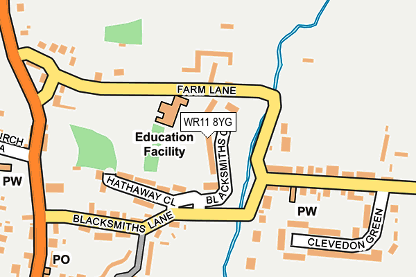 WR11 8YG map - OS OpenMap – Local (Ordnance Survey)