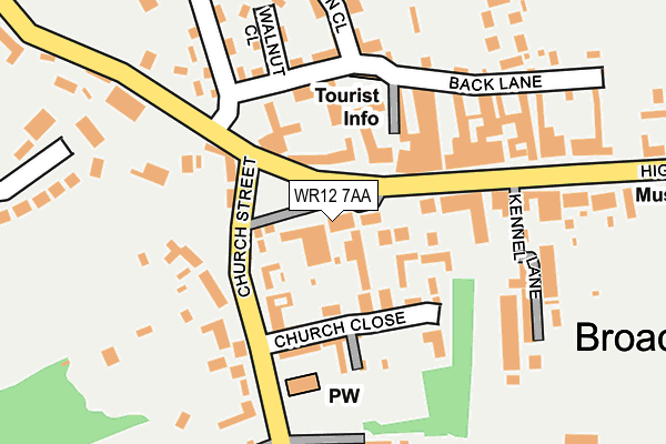 WR12 7AA map - OS OpenMap – Local (Ordnance Survey)