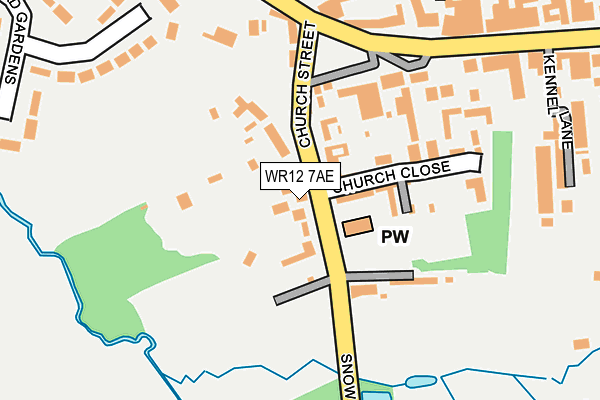 WR12 7AE map - OS OpenMap – Local (Ordnance Survey)