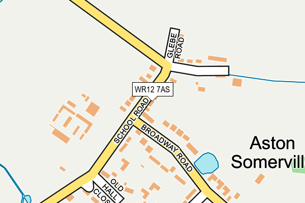 WR12 7AS map - OS OpenMap – Local (Ordnance Survey)