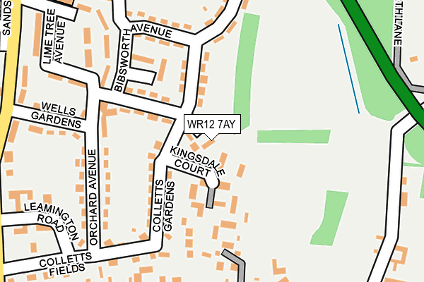 WR12 7AY map - OS OpenMap – Local (Ordnance Survey)