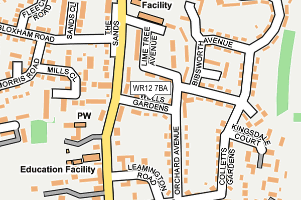 WR12 7BA map - OS OpenMap – Local (Ordnance Survey)