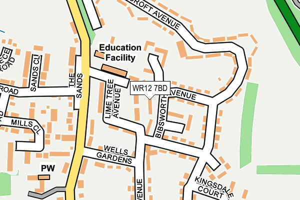 WR12 7BD map - OS OpenMap – Local (Ordnance Survey)