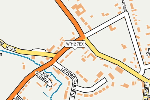 WR12 7BX map - OS OpenMap – Local (Ordnance Survey)