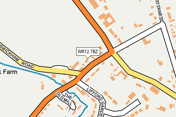 WR12 7BZ map - OS OpenMap – Local (Ordnance Survey)
