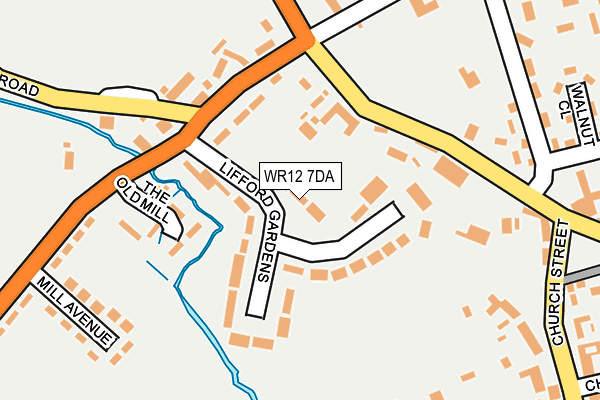 WR12 7DA map - OS OpenMap – Local (Ordnance Survey)
