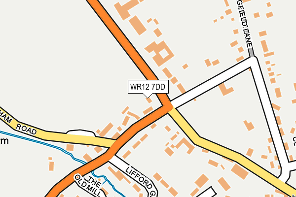 WR12 7DD map - OS OpenMap – Local (Ordnance Survey)
