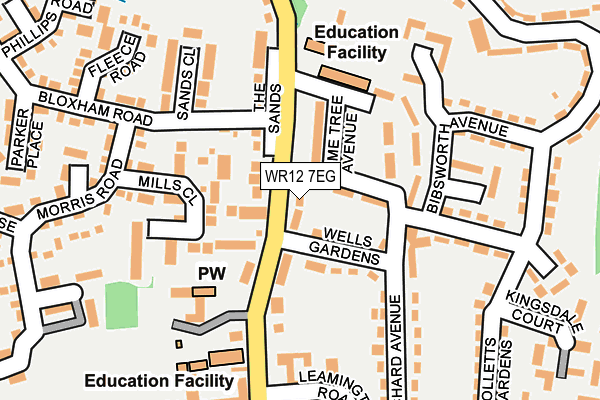 WR12 7EG map - OS OpenMap – Local (Ordnance Survey)