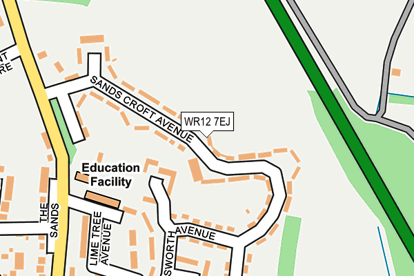 WR12 7EJ map - OS OpenMap – Local (Ordnance Survey)