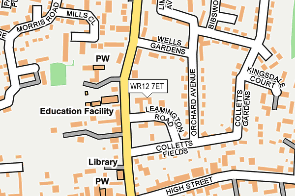 WR12 7ET map - OS OpenMap – Local (Ordnance Survey)