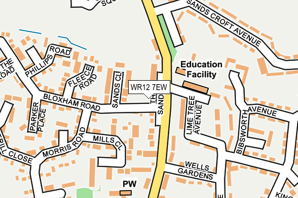 WR12 7EW map - OS OpenMap – Local (Ordnance Survey)