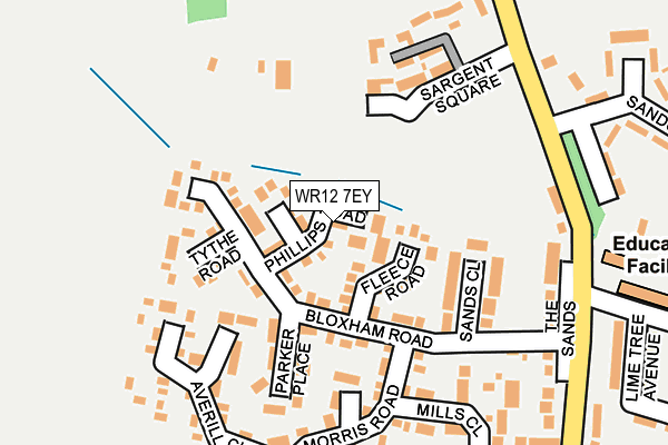 WR12 7EY map - OS OpenMap – Local (Ordnance Survey)