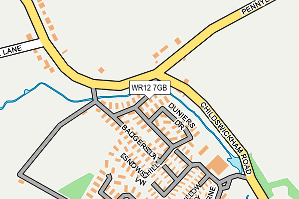WR12 7GB map - OS OpenMap – Local (Ordnance Survey)