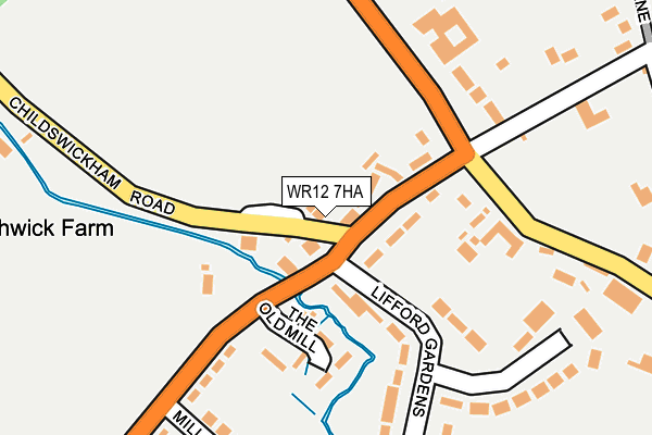 WR12 7HA map - OS OpenMap – Local (Ordnance Survey)