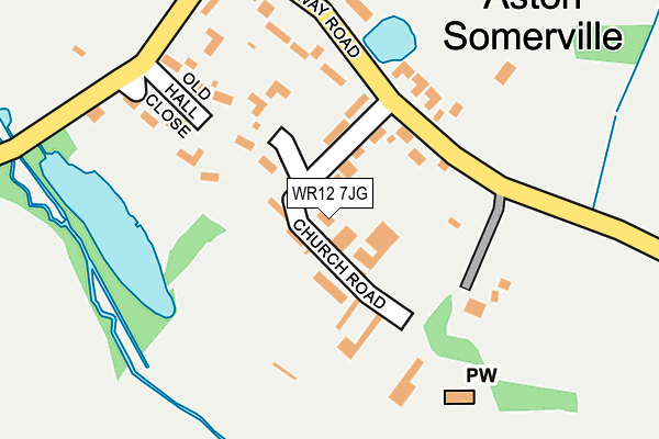WR12 7JG map - OS OpenMap – Local (Ordnance Survey)